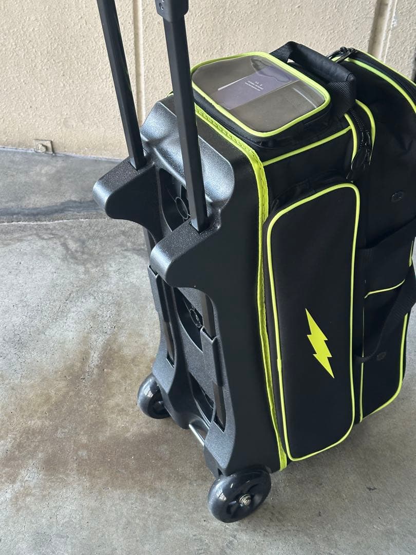 ヤミカラス　STORM ボウリング 3ボールバッグ ブラック&ライム