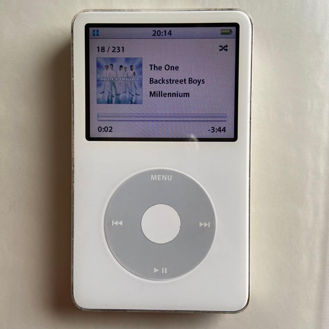 iPod classic 第5世代 30GB ホワイト 充電ケーブル付き