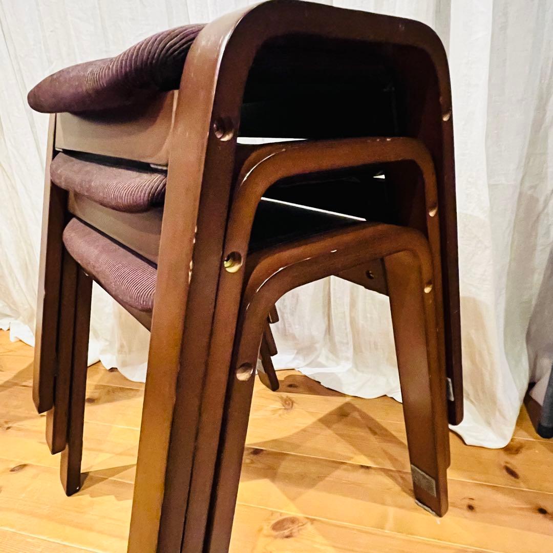 3脚セット NITORI ニトリ 木製 スツール リュークDBR 送料無料