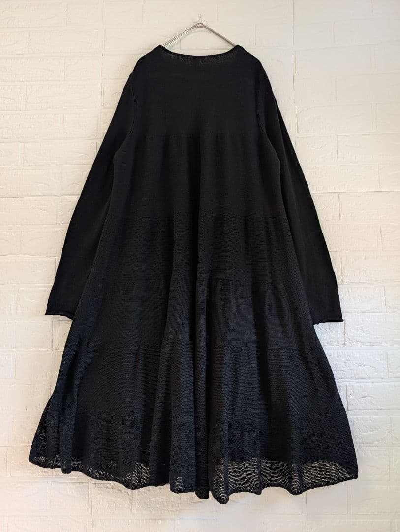 美品 Merlette マーレット ティアード ニットワンピース ブラック XS