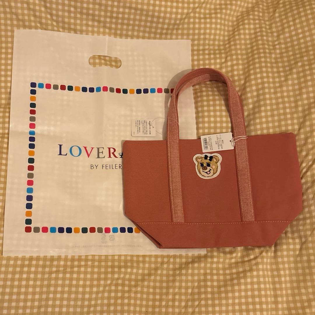 ビニールショッパー付き オールドテディガール トートバッグLサイズ(小)