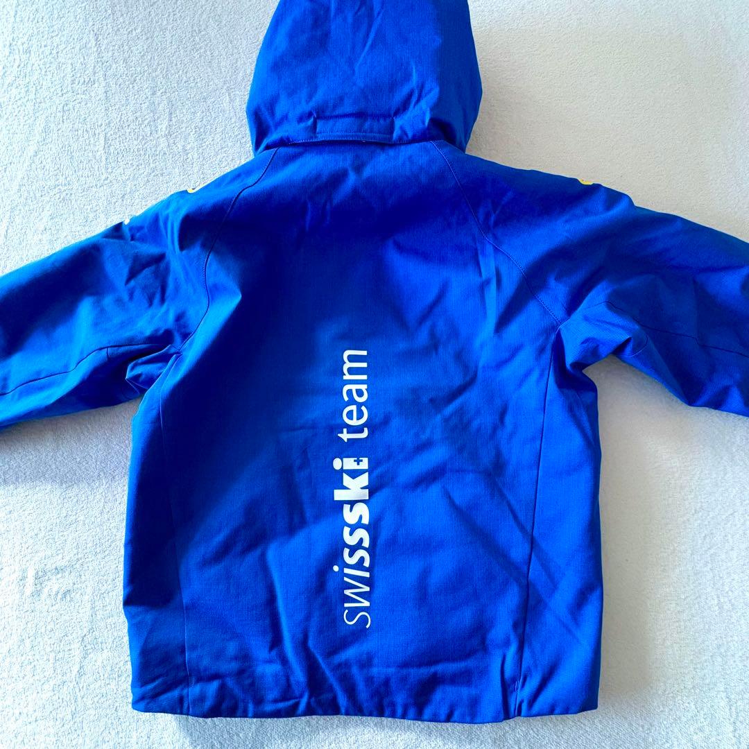 140 クリーニング済　スキーウェア　ブルー　上下　スイスナショナルチーム