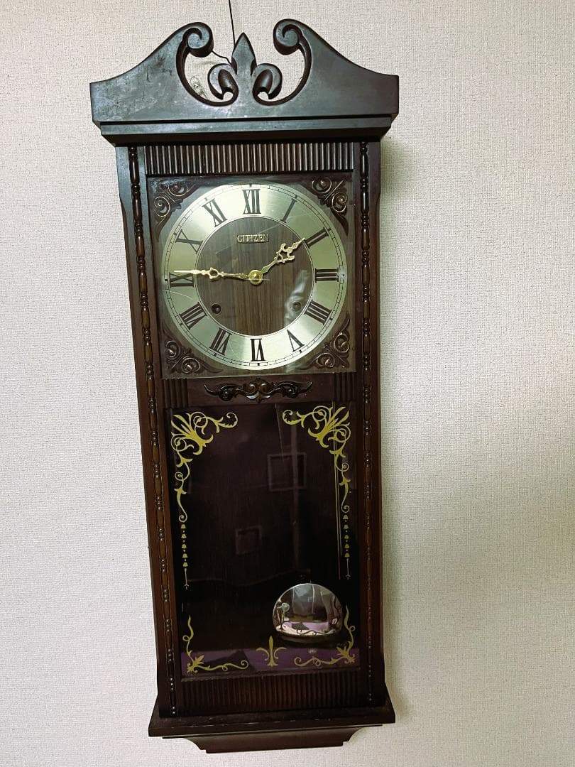 シチズン 掛け時計 振り子付き・ヴィンテージ 78x27cm