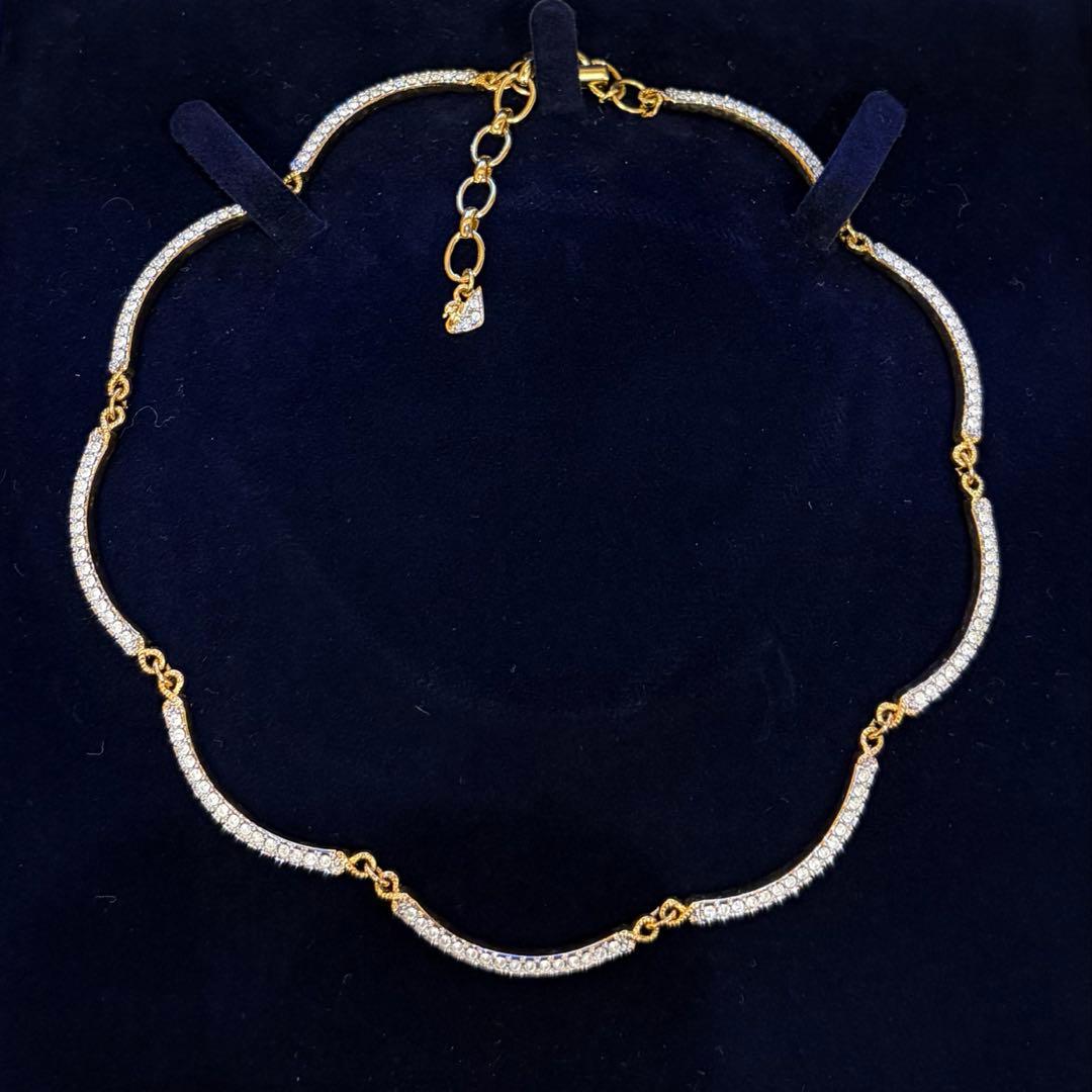 スワロフスキー ネックレス ゴールド クリスタル ブライダル