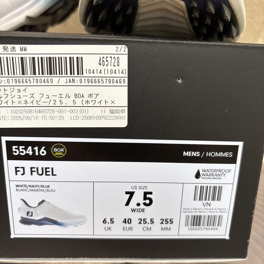 半額‼️フットジョイゴルフシューズ 25.5 フューエル BOA 55416