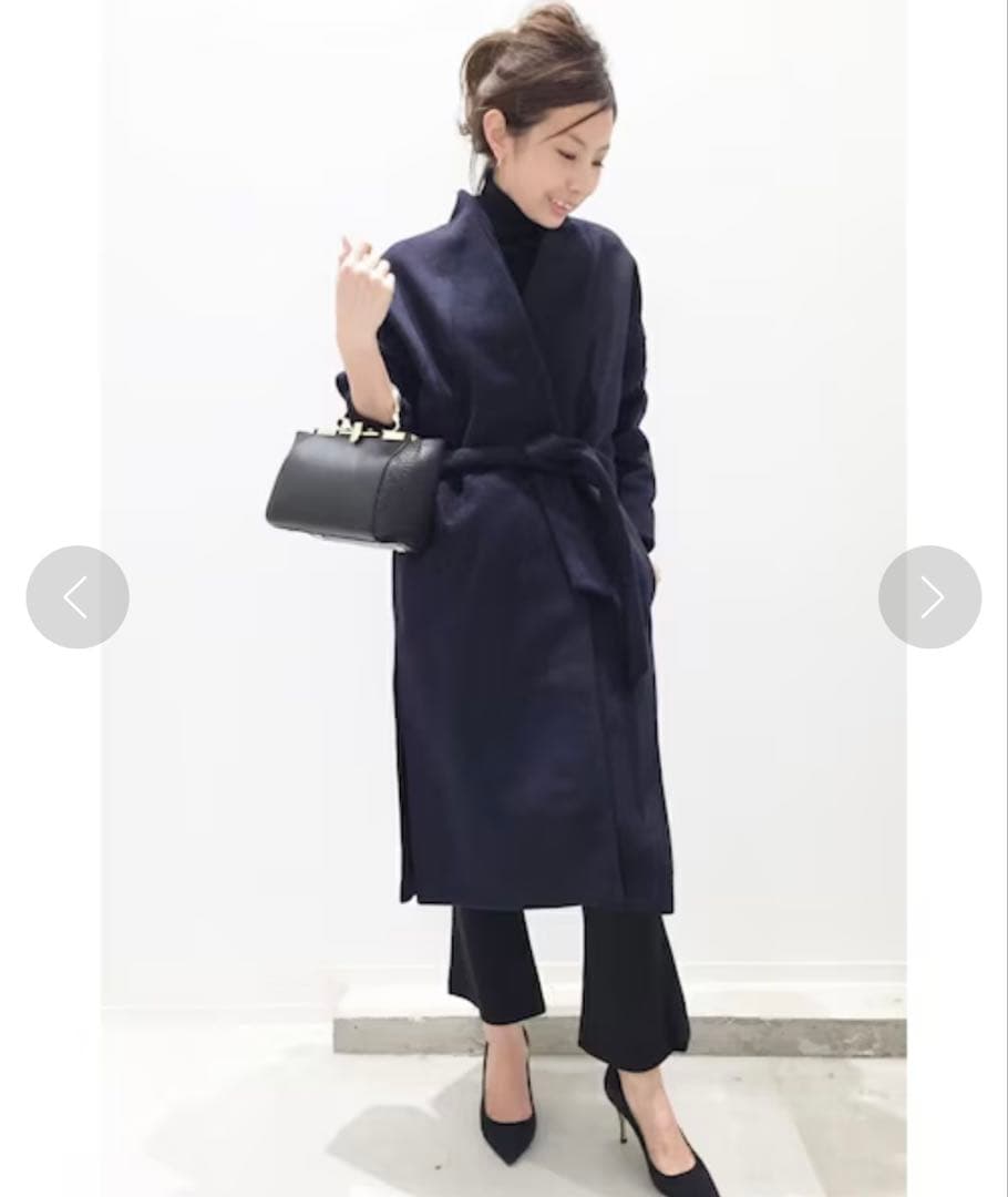 TOTEME トーテム　Robe Coat ローブコート　 S ネイビー