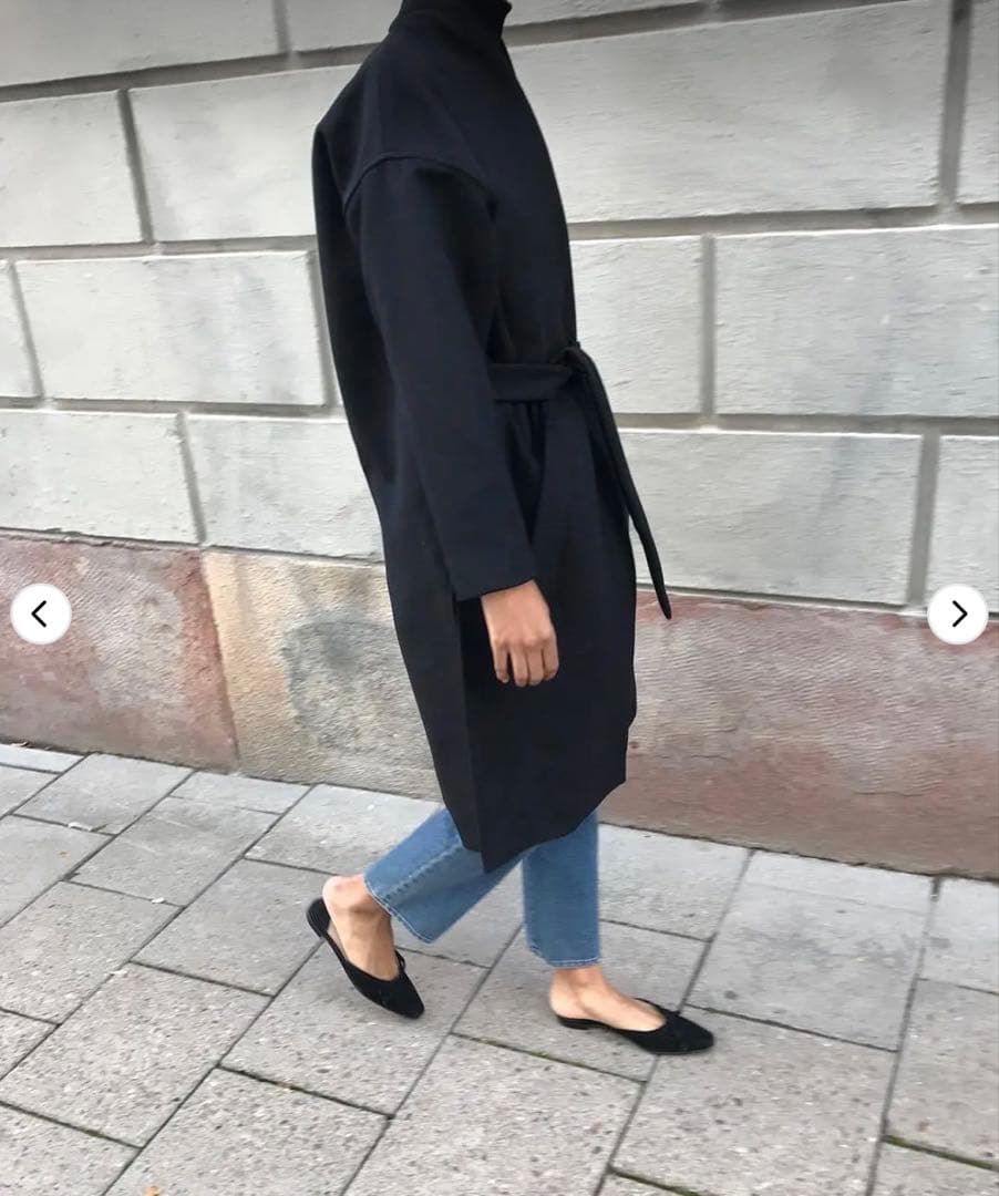 TOTEME トーテム　Robe Coat ローブコート　 S ネイビー