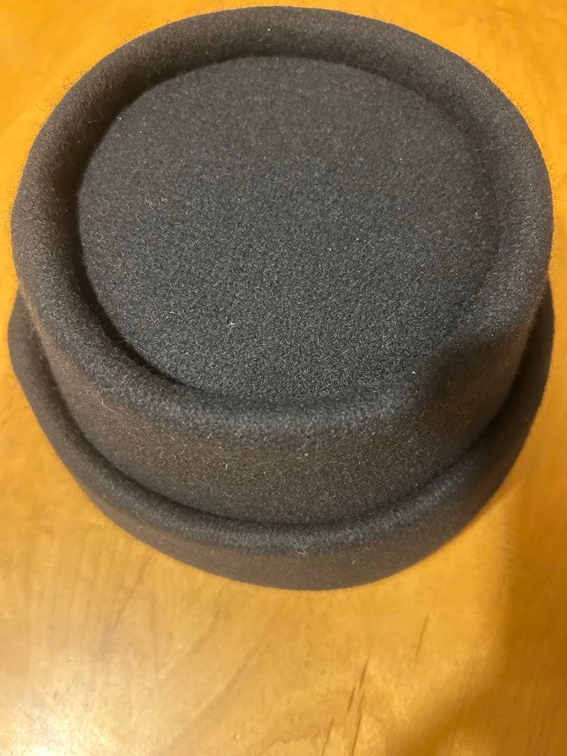 mite えん帽子 メルトン生地 ブラック