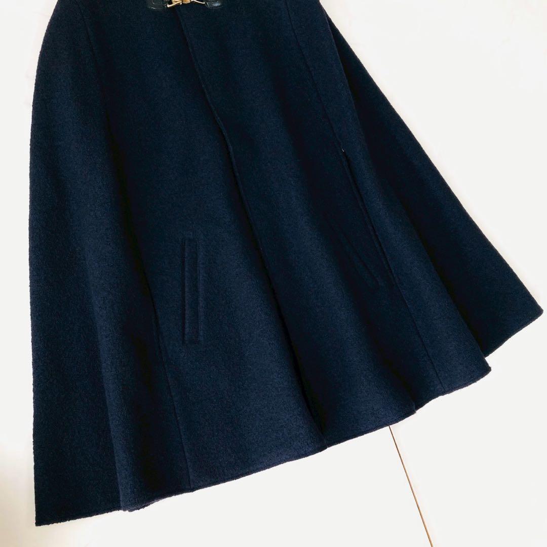 現行✨マックスマーラ　リバーポンチョ　ケープコート　イタリア製　ネイビー　S