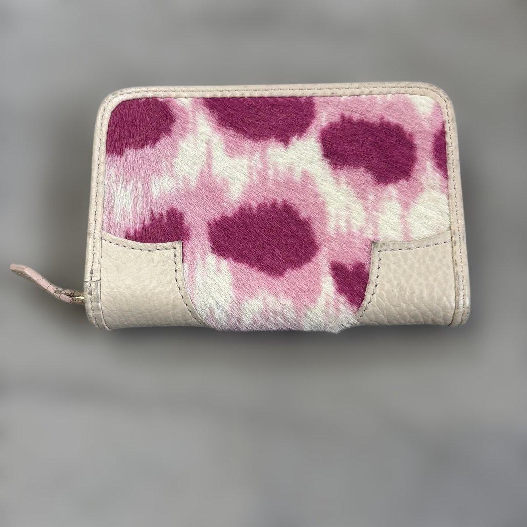 ヴィヴィアンウエストウッド ハラコ キーケース ピンクレオパード