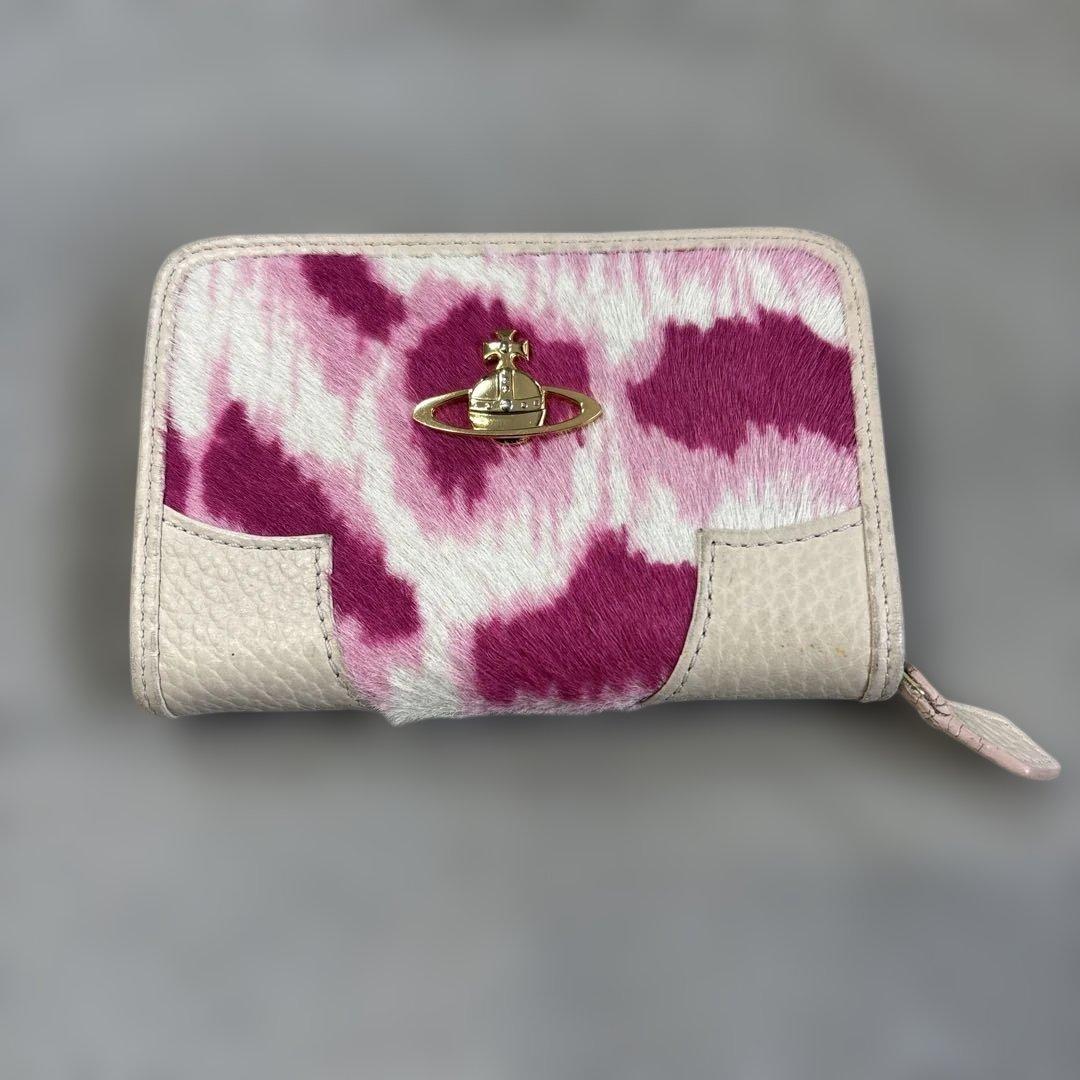 ヴィヴィアンウエストウッド ハラコ キーケース ピンクレオパード