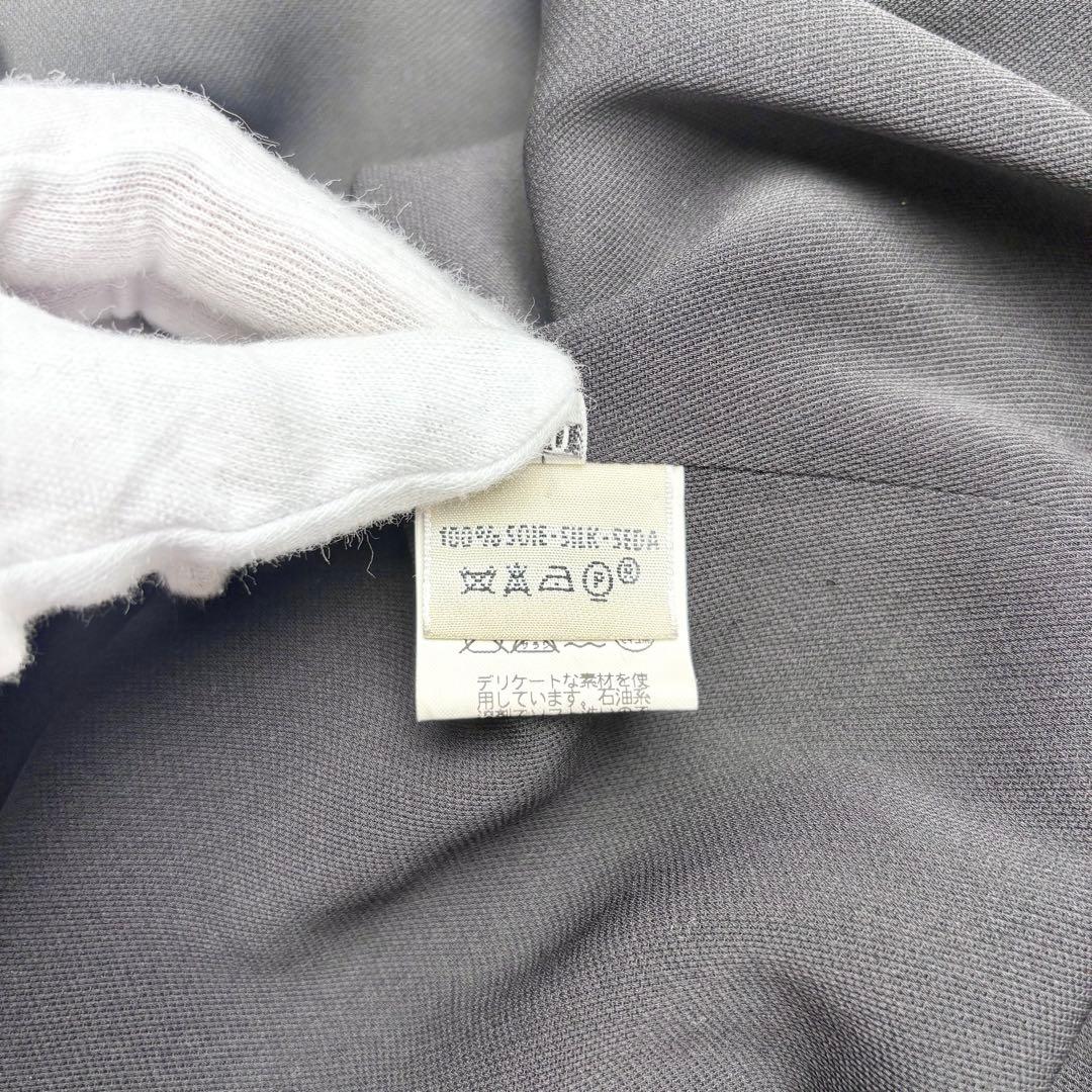 エルメス マルジェラ期 シルク100% ロングハイネックワンピース ノースリーブ