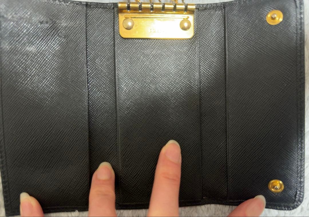 【早い者勝ち】PRADA ブラックリボン レザー キーケース⋆⑅✩*॰¨̮