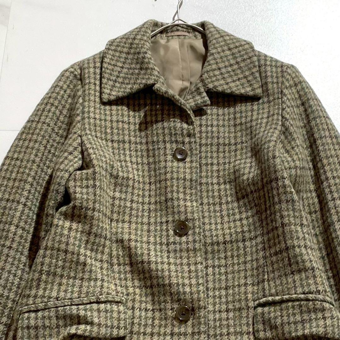 【美品✨希少】マーガレットハウエル ハリスツイード ロングコート チェック柄 M