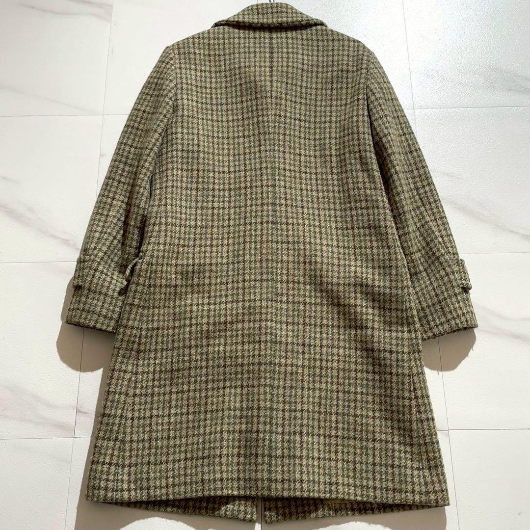 【美品✨希少】マーガレットハウエル ハリスツイード ロングコート チェック柄 M