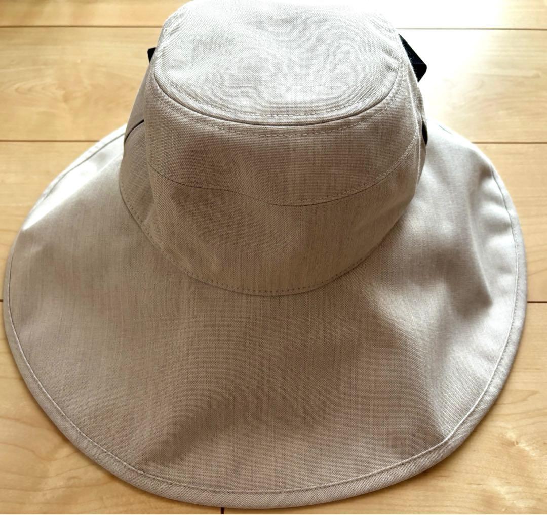 サンバリア　ナチュラル　リボン　ハット　アイボリー