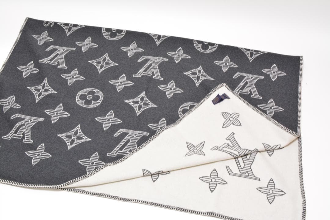 ルイヴィトン ブランケット・モノグラム シャドウ 現行 カシミヤ&ソフトウール