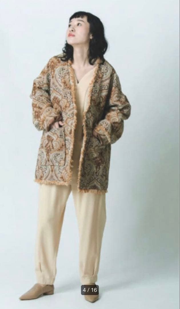 お値下げ⭐︎美品⭐︎ジャガードハーフコート　ローズバッドROSE BUD シニヨン