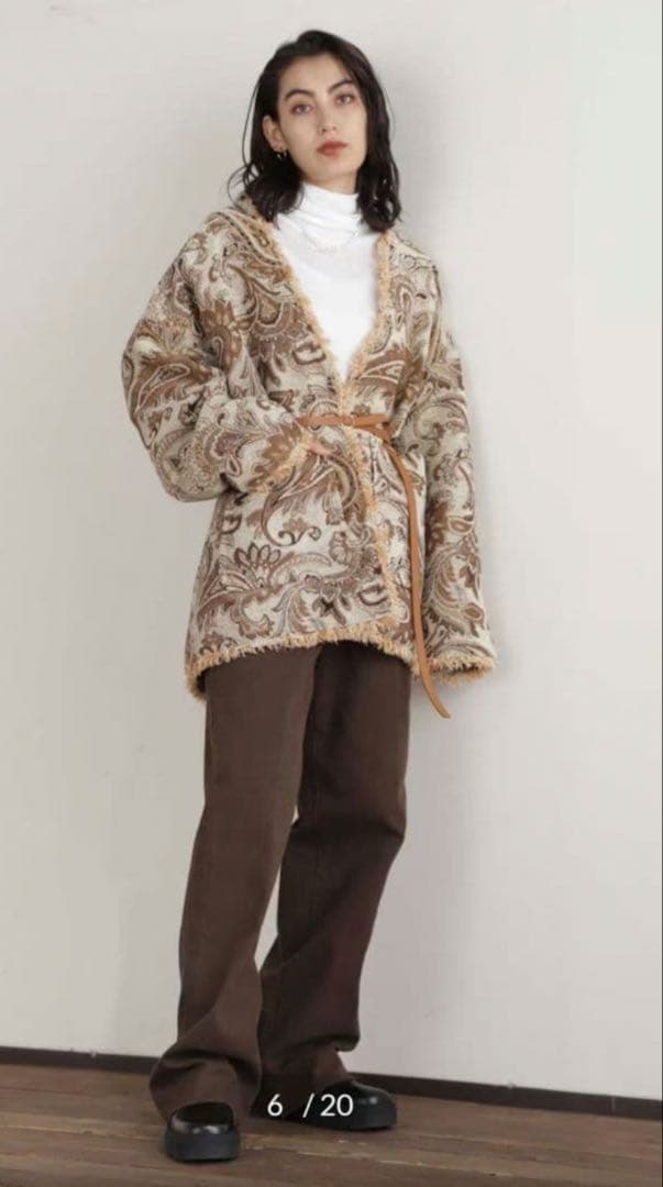 お値下げ⭐︎美品⭐︎ジャガードハーフコート　ローズバッドROSE BUD シニヨン