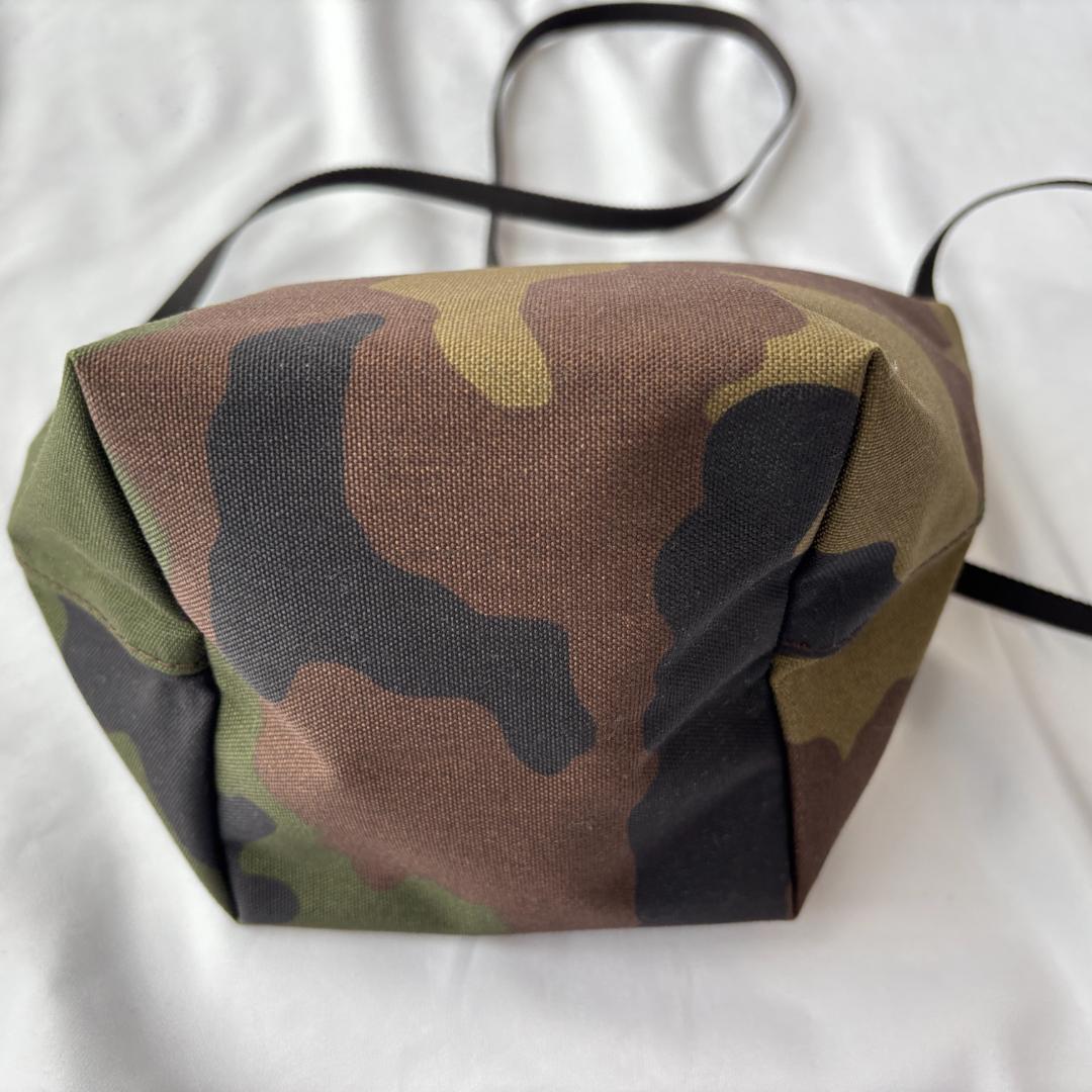 超美品 エルベシャプリエ 舟型ショルダーS お洒落 カモフラ 2885W