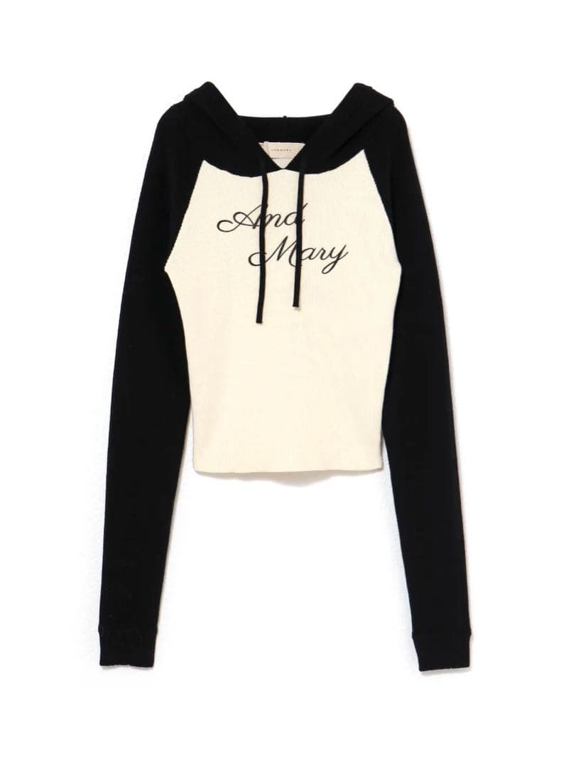 トップス Letter mary logo tops black