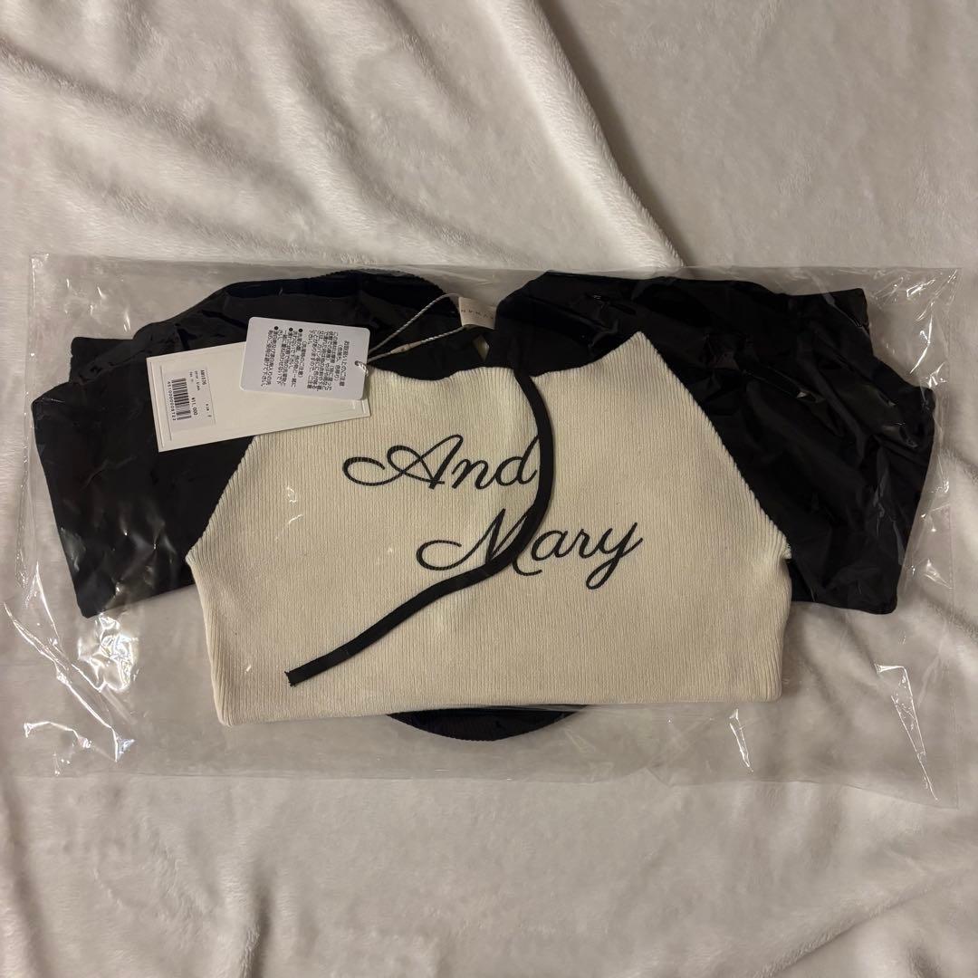 トップス Letter mary logo tops black