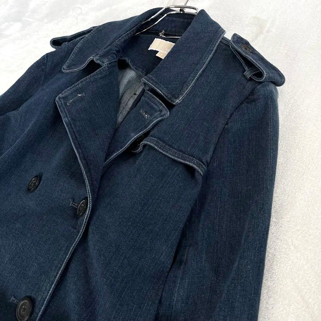 マイケルコース デニム トレンチコート M インディゴ ベルト付き 希少 ロング