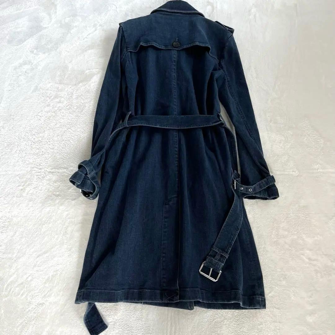 マイケルコース デニム トレンチコート M インディゴ ベルト付き 希少 ロング