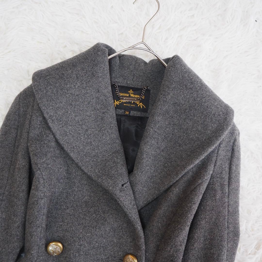 美品 ヴィヴィアンウエストウッド アングロマニア ショールカラーコート ベルト