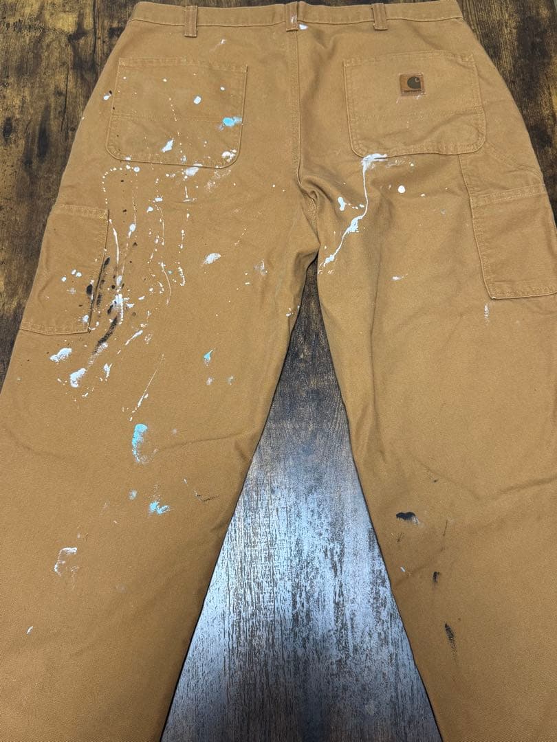 Carhartt ワークパンツ　ペインターパンツ　ペンキ　古着