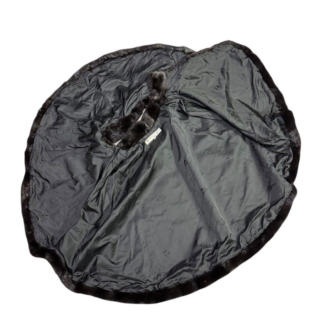 裾回り312cm✨ CHARLES JOURDAN レザー ミンク ケープ 38