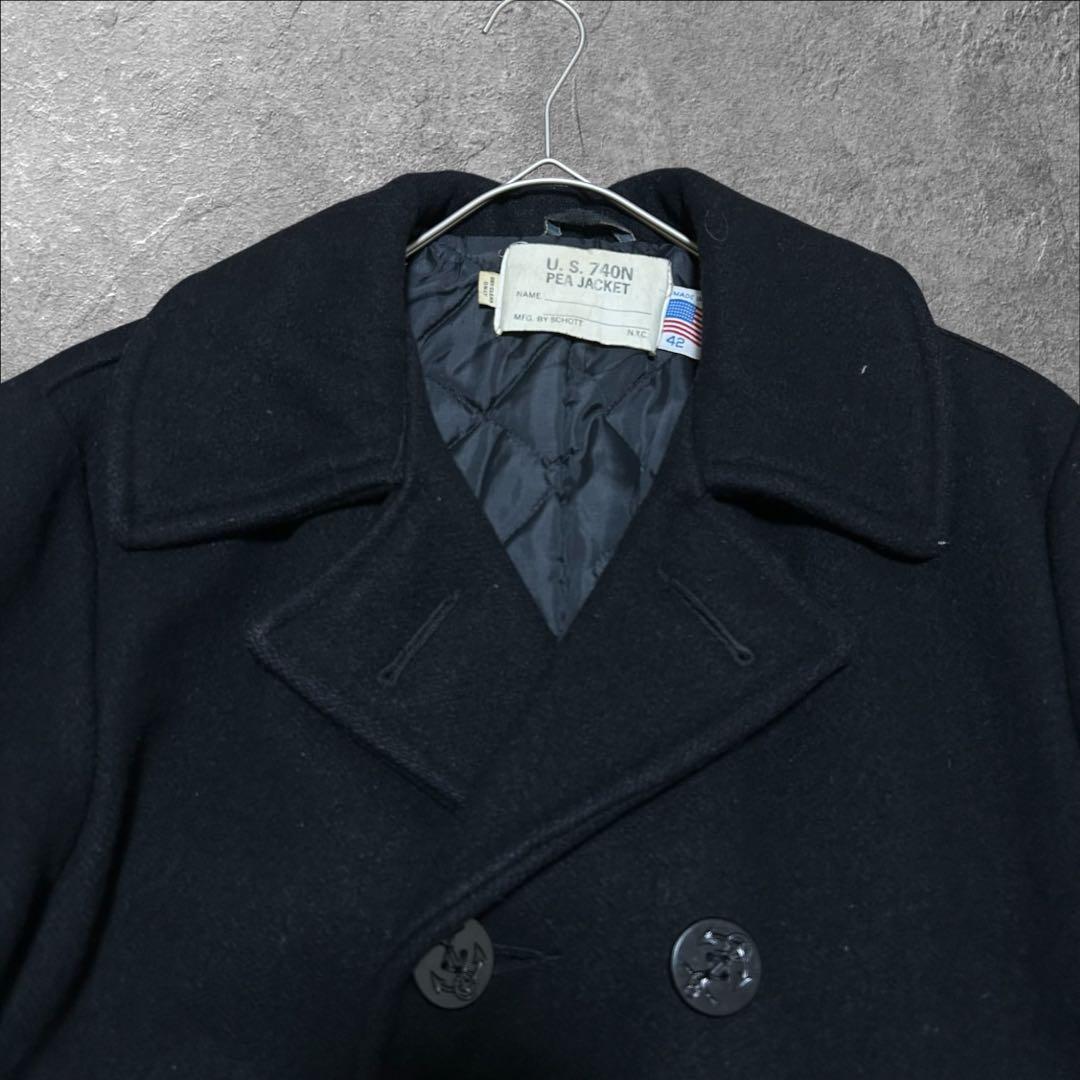 \" 42 \" SCHOTT Pコート 740N USA製 PEA JACKET