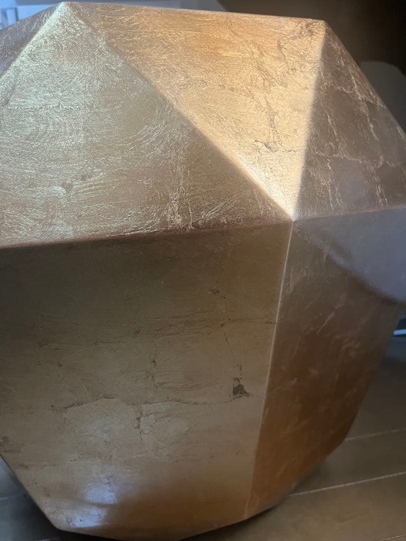 【Francfranc】 フランフラン ダイヤモンドテーブル ゴールド Mサイズ