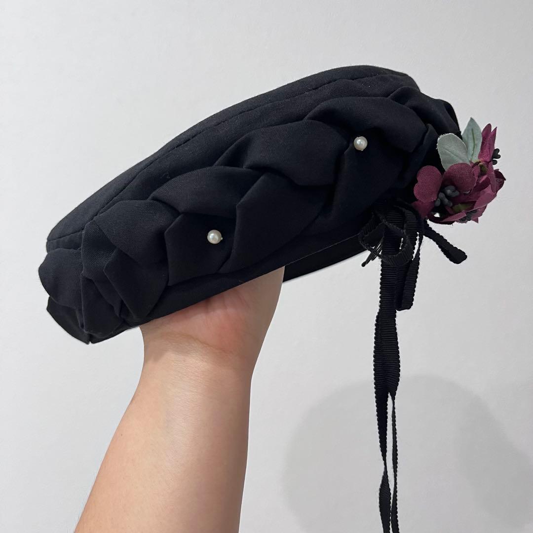 アノンハット 三つ編みベレー帽