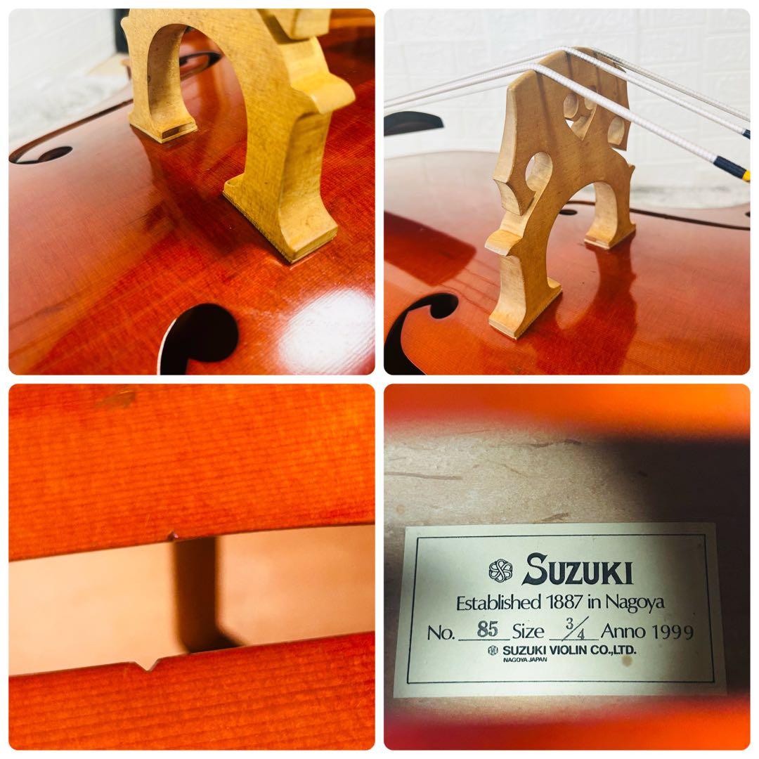 SUZUKI　コントラバス　No85　3/4　国産　1990年製　弦楽器　本体