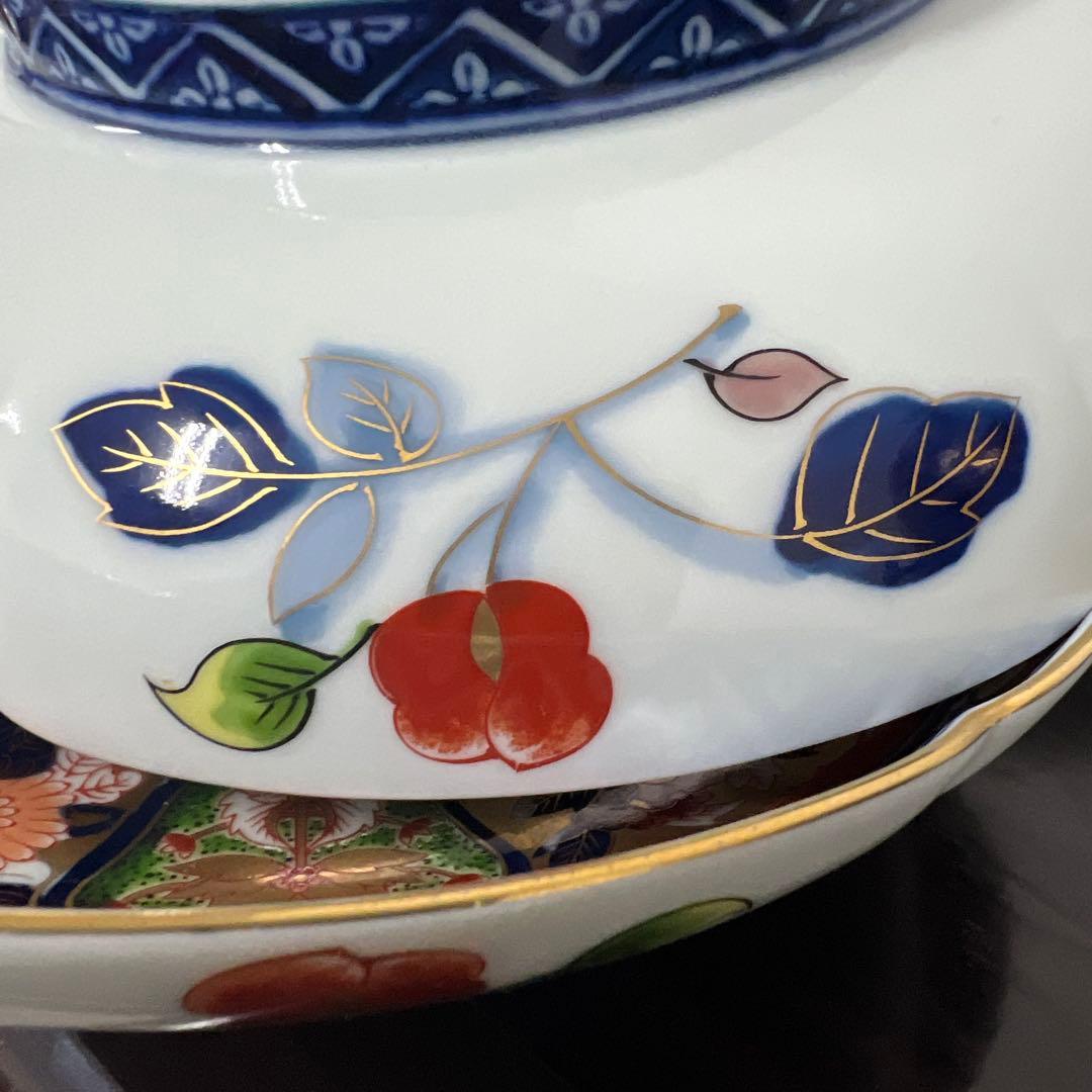 有田焼　日肥　其泉作　昭和年製　極錦金彩古伊万里　和皿揃　皿5枚 共箱付