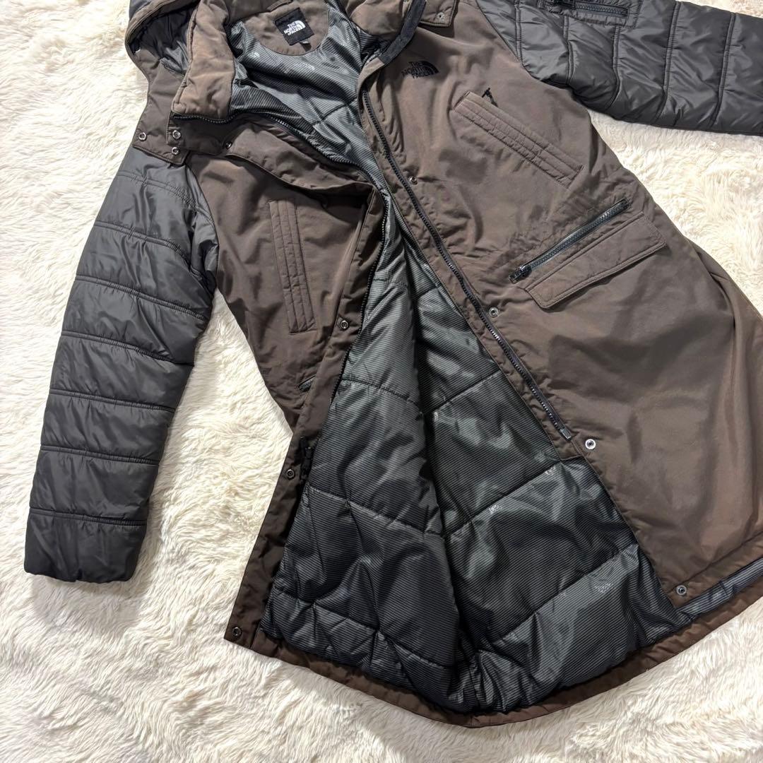 【THE NORTH FACE】異素材切り替え中綿ロングジャケット　大きいサイズ