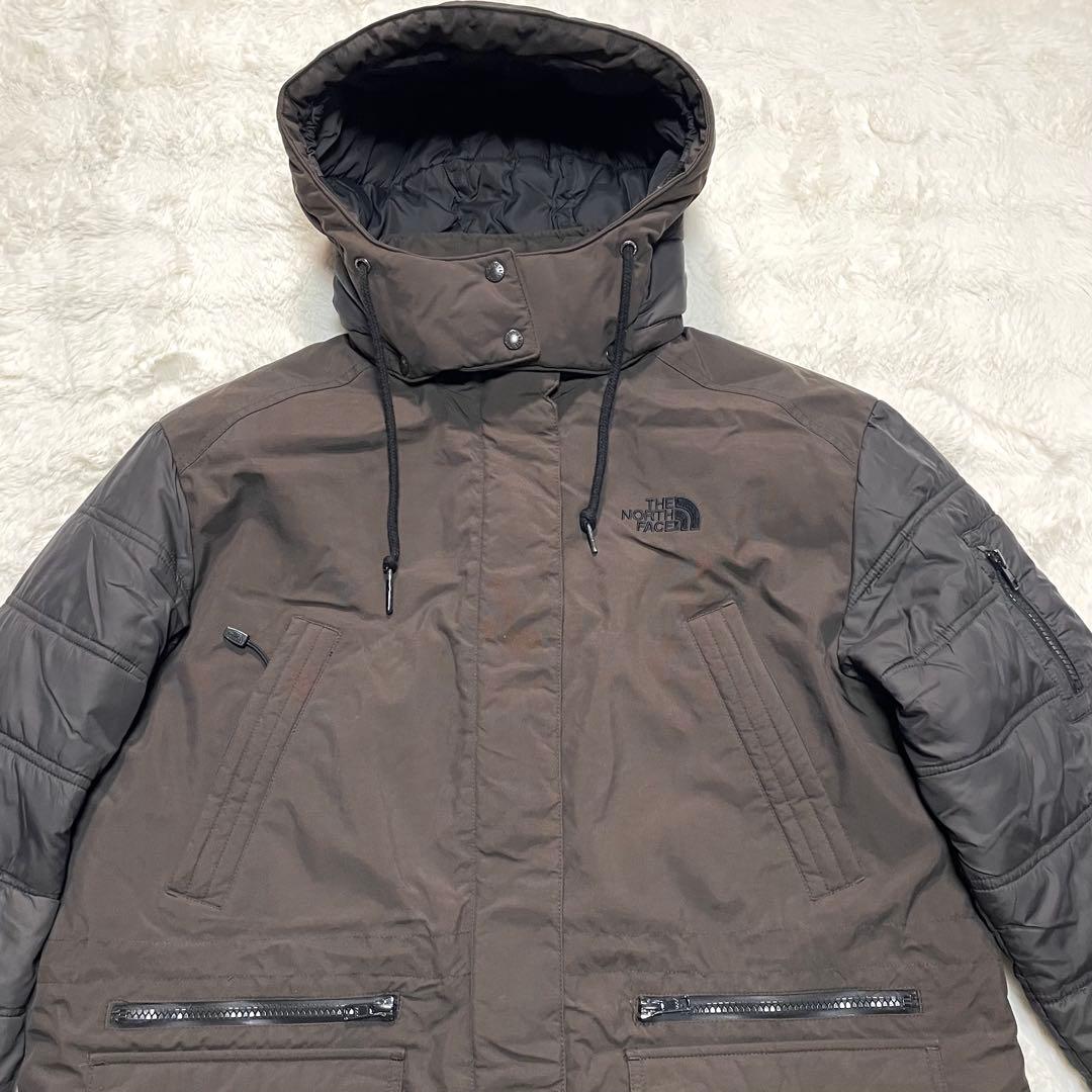 【THE NORTH FACE】異素材切り替え中綿ロングジャケット　大きいサイズ