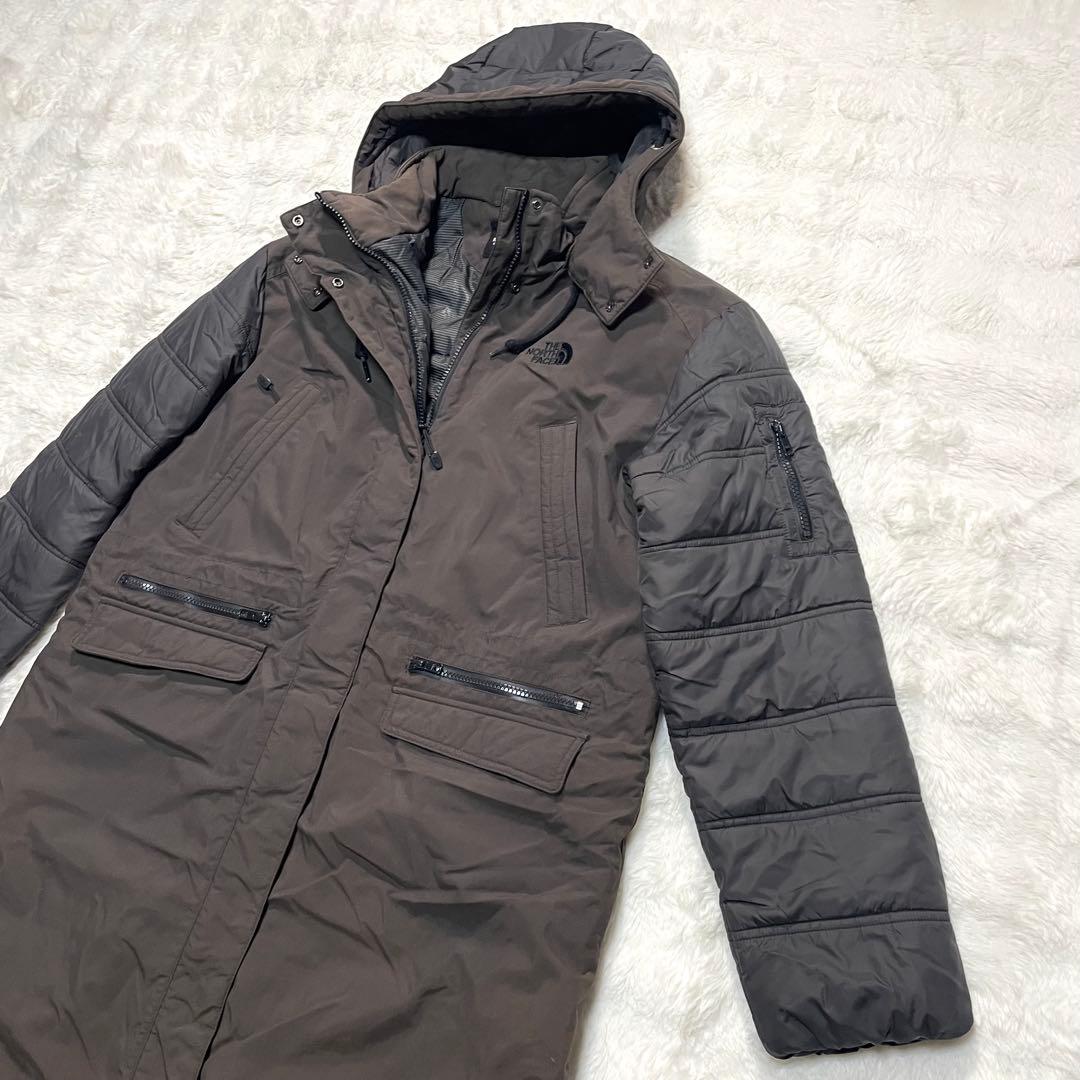 【THE NORTH FACE】異素材切り替え中綿ロングジャケット　大きいサイズ