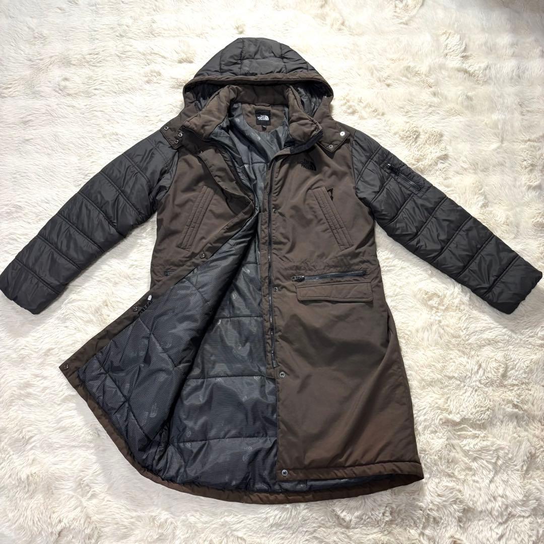 【THE NORTH FACE】異素材切り替え中綿ロングジャケット　大きいサイズ