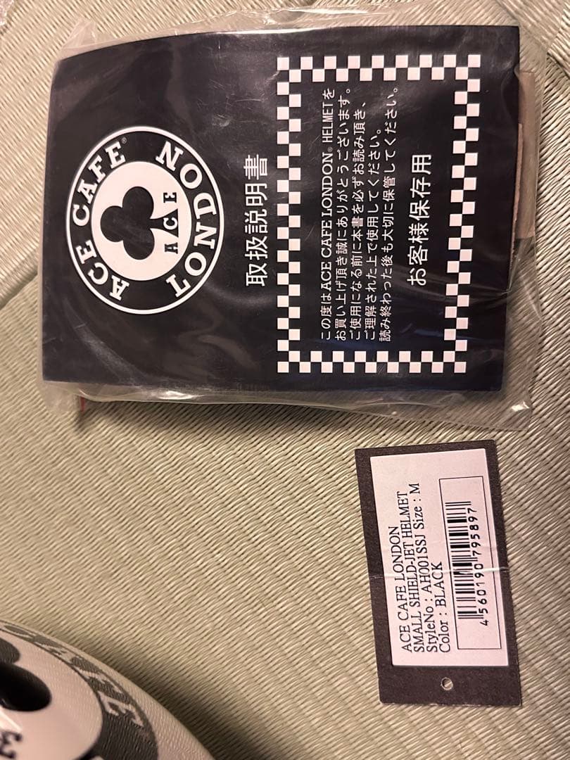 ACE CAFE ジェットヘルメット ブラック/ホワイト