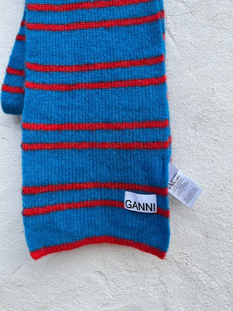 専用⭐︎GANNI/ガニー ソフトウールマフラーSTRIPE KNIT SCARF