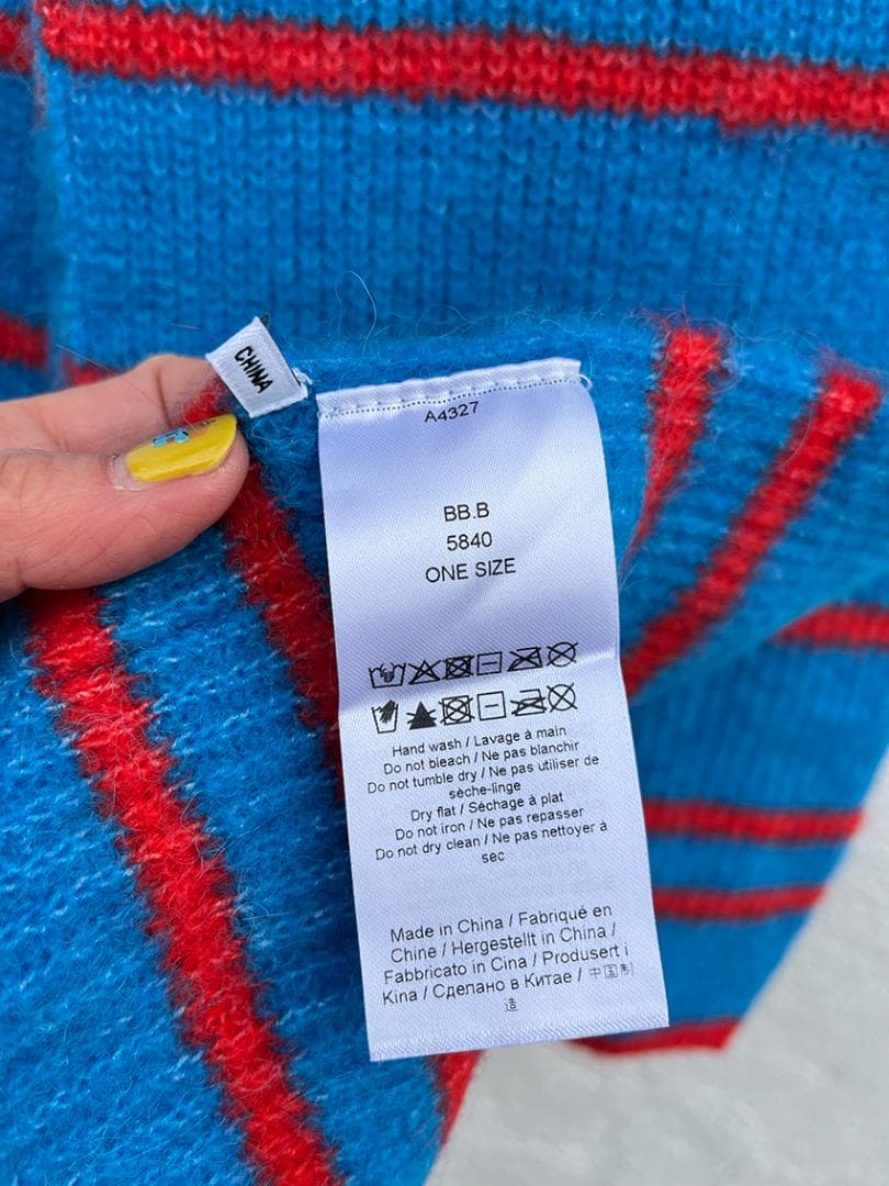 専用⭐︎GANNI/ガニー ソフトウールマフラーSTRIPE KNIT SCARF