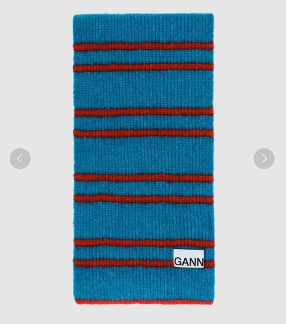 専用⭐︎GANNI/ガニー ソフトウールマフラーSTRIPE KNIT SCARF