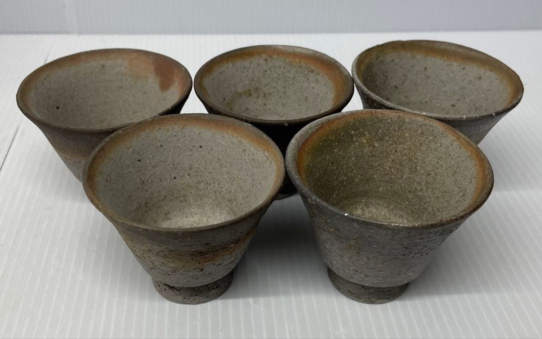 【備前焼/茶器セット】煎茶器　泉　急須　湯呑み　湯冷し　工芸品　和食器