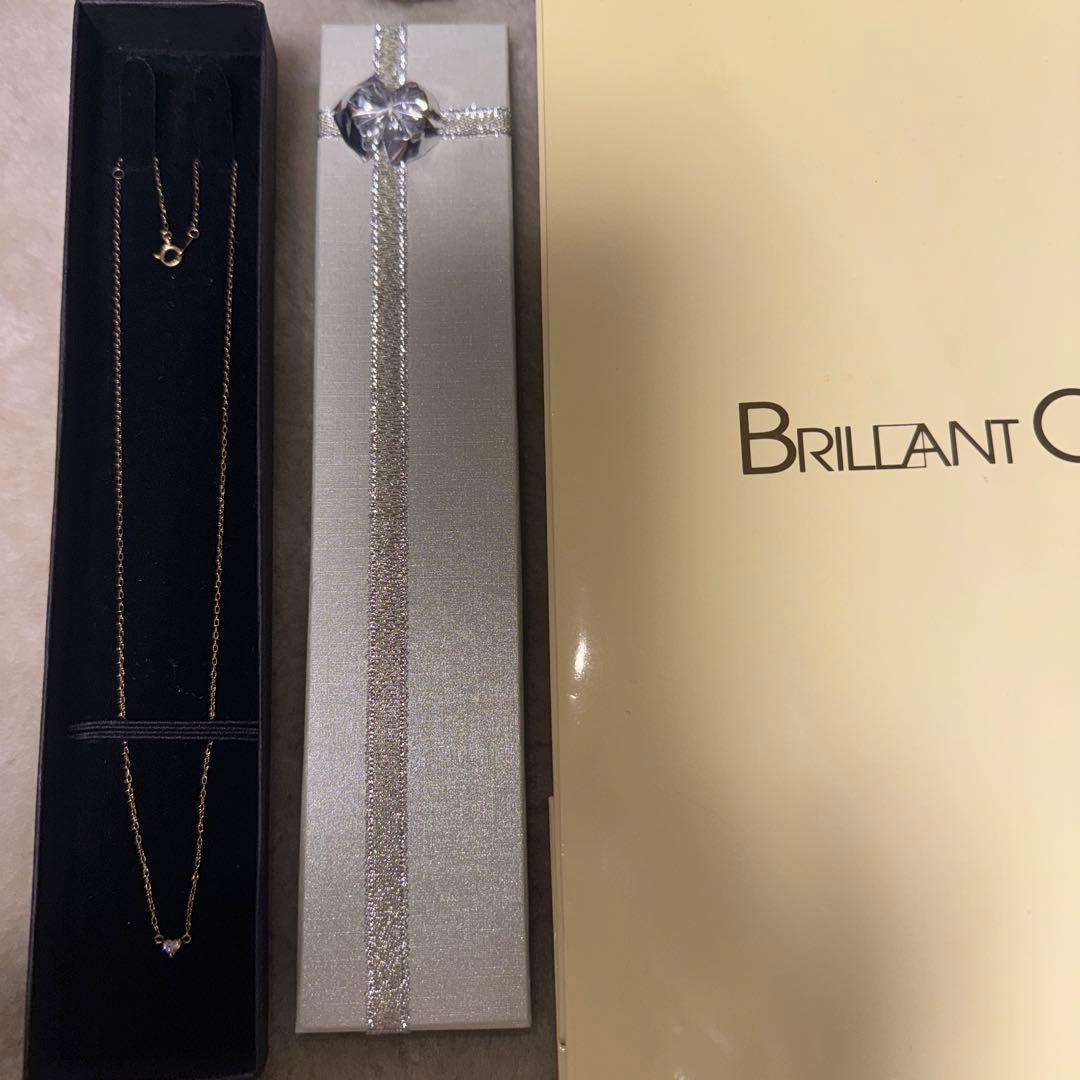 K10 ダイヤネックレス0.10CT ブリアンサエラ　ネックレス　証明書付き