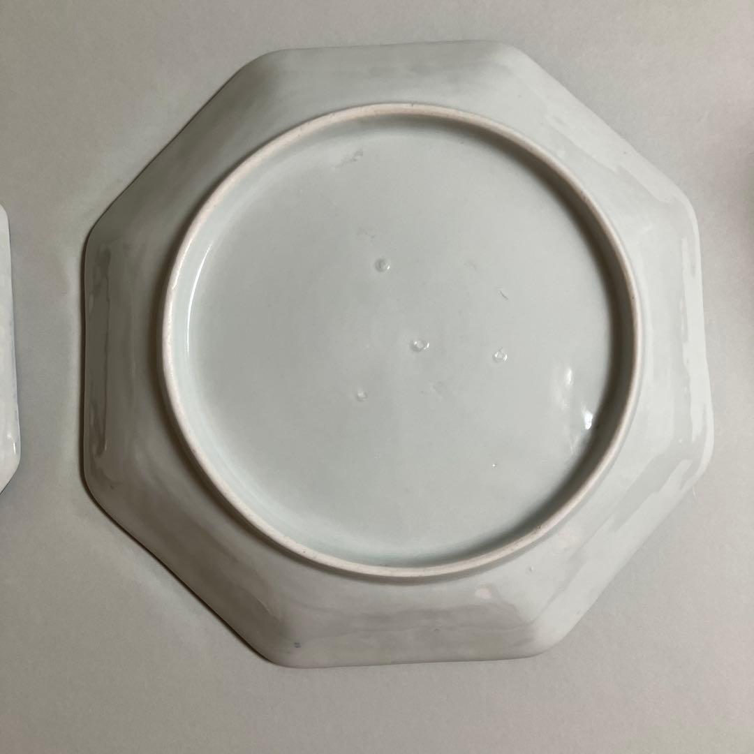 古伊万里染付　八角皿２枚　径20.5cm