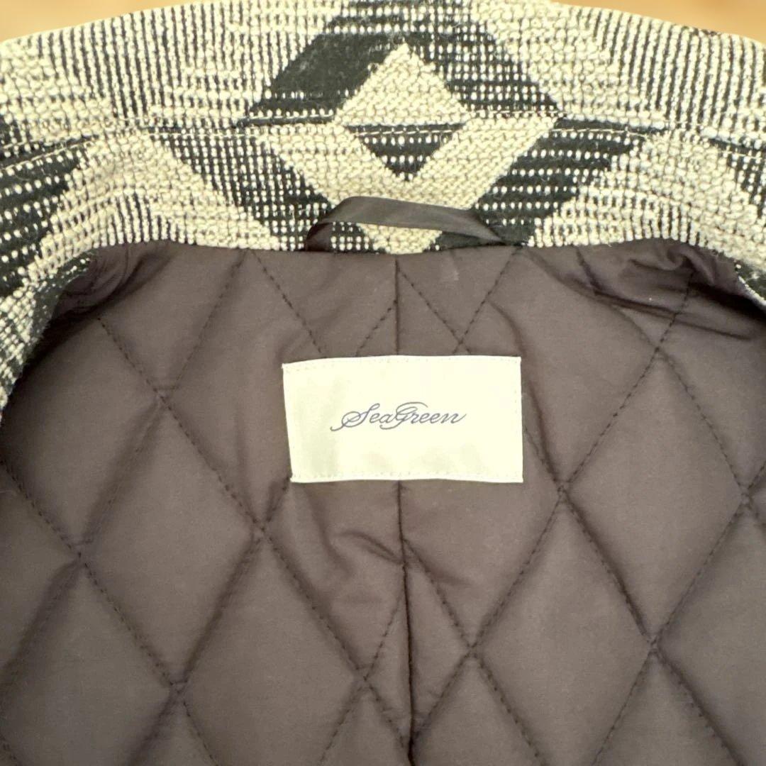 SeaGreen ジグザグピーコート グレー・ブラック