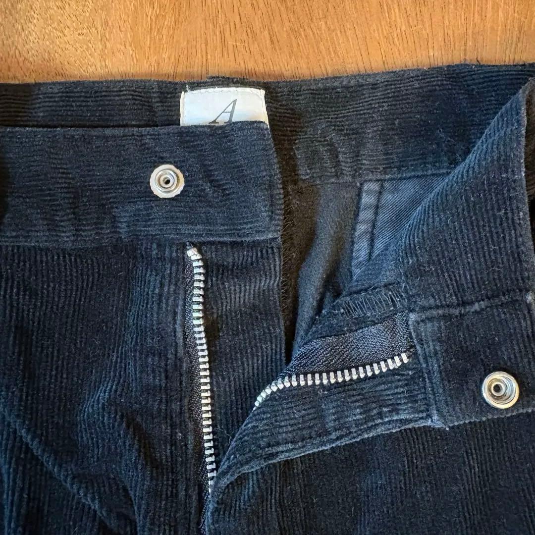 ANATOMICA ブラック コーデュロイ パンツ　サイズ34