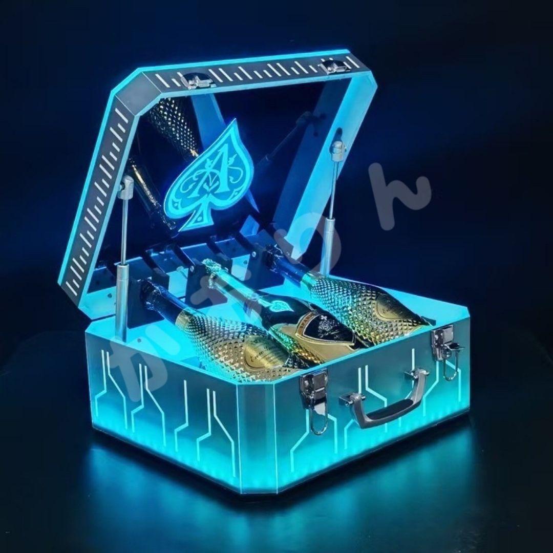 【新品】LED照明付き ボトル ボックス シャンパン ケース アルマンド